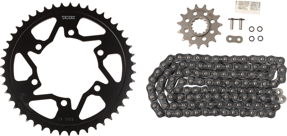 Vortex Chain And Sprocket Kit - HFRS - Black - Yamaha FZ/MT-09/XSR900