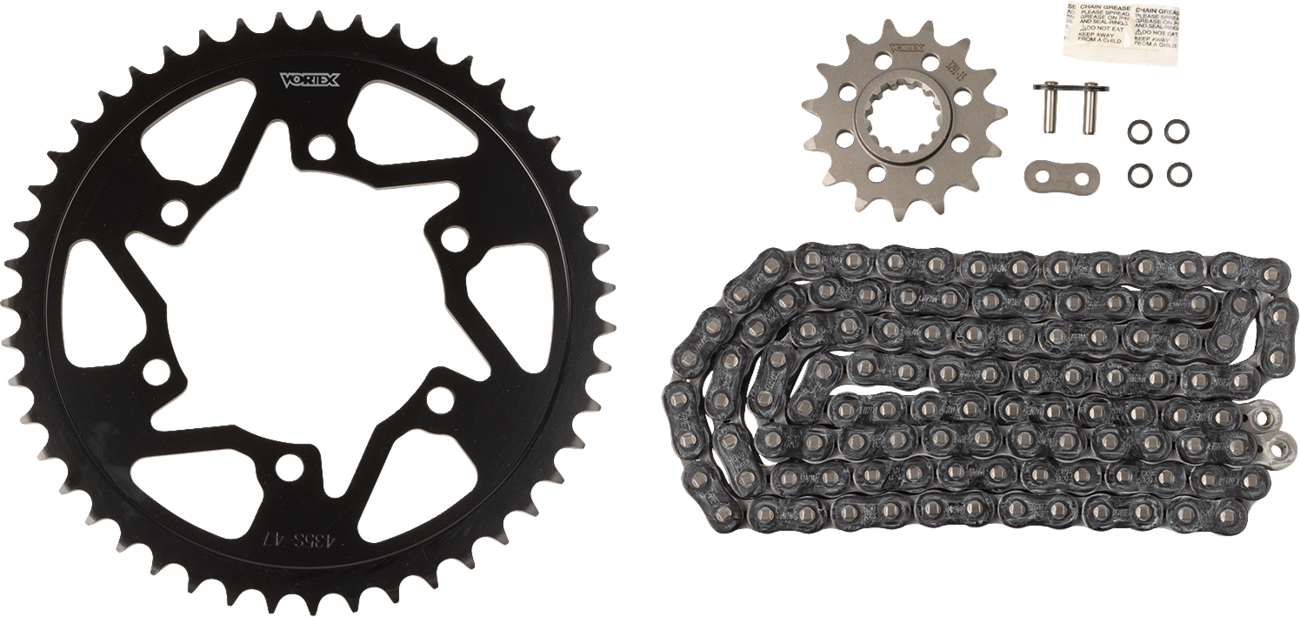 Vortex Chain And Sprocket Kit - HFRS - Black - Yamaha FZ/MT-09/XSR900