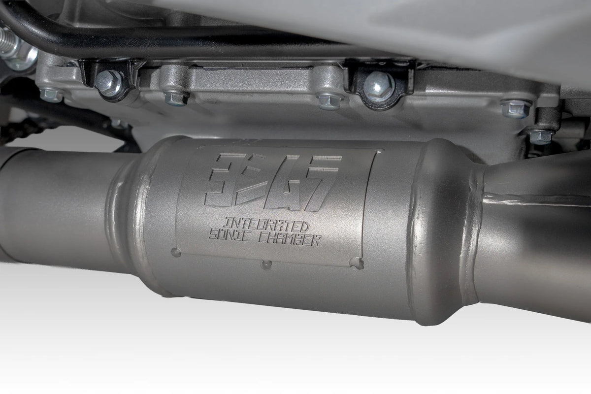 Yoshimura 675SS 25-26 AT2 Stainless Full Exhaust, W/ Stainless Muffler