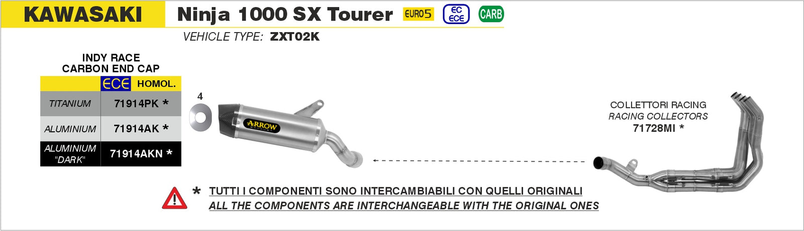 Arrow 71728MI Racing Headers
