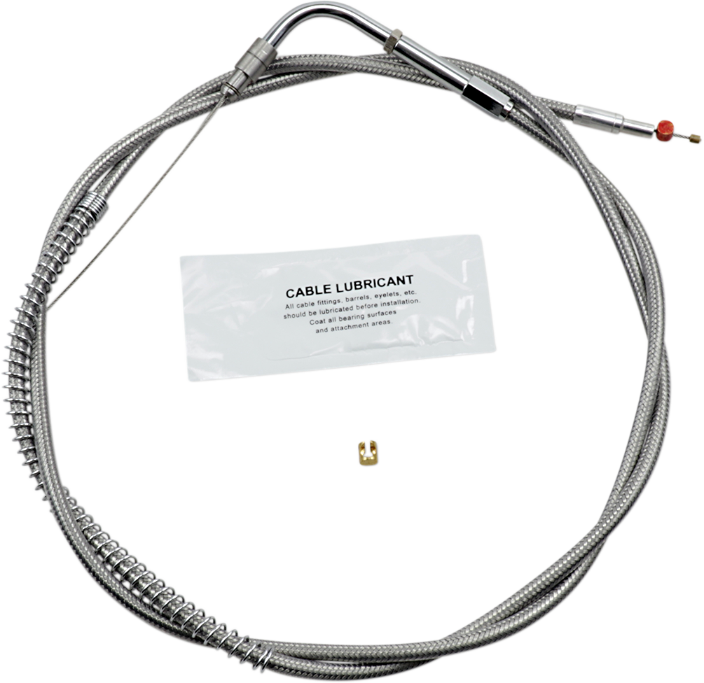 Barnett Stainless Steel Throttle Cable - +8" - '96-'01 Touring