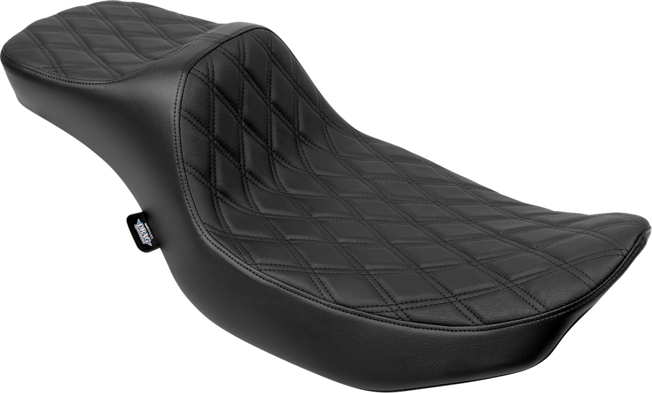 Drag Specialties Seats Extended Reach Predator III Seat - Double Diamond - Black Stitching - Vinyl - FLH/FLT '23-'24