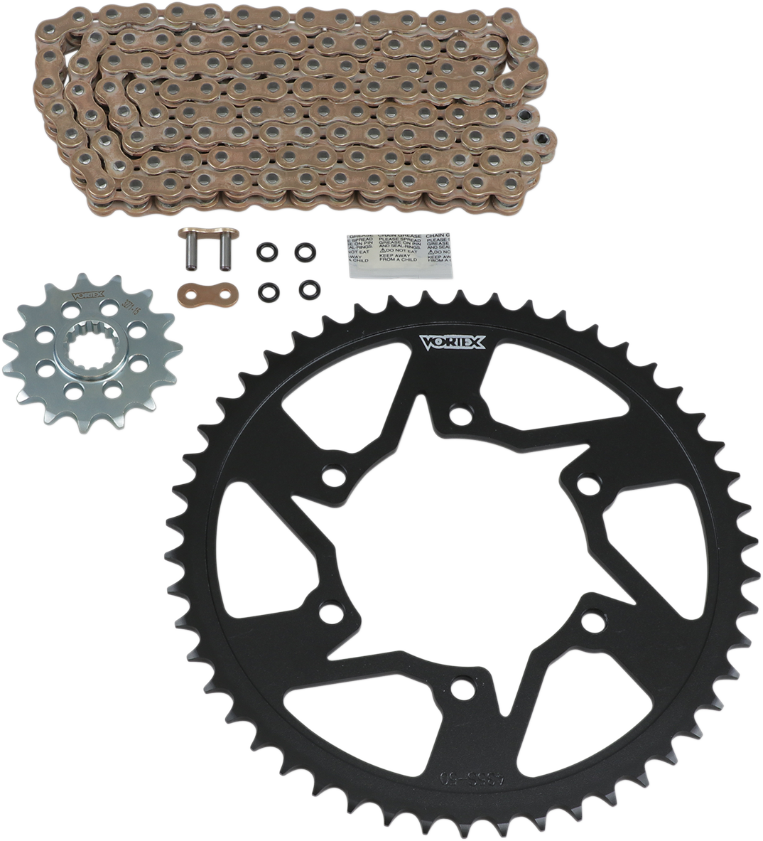 Vortex Chain And Sprocket Kit - HFRS - Gold - Yamaha YZF-R6/S
