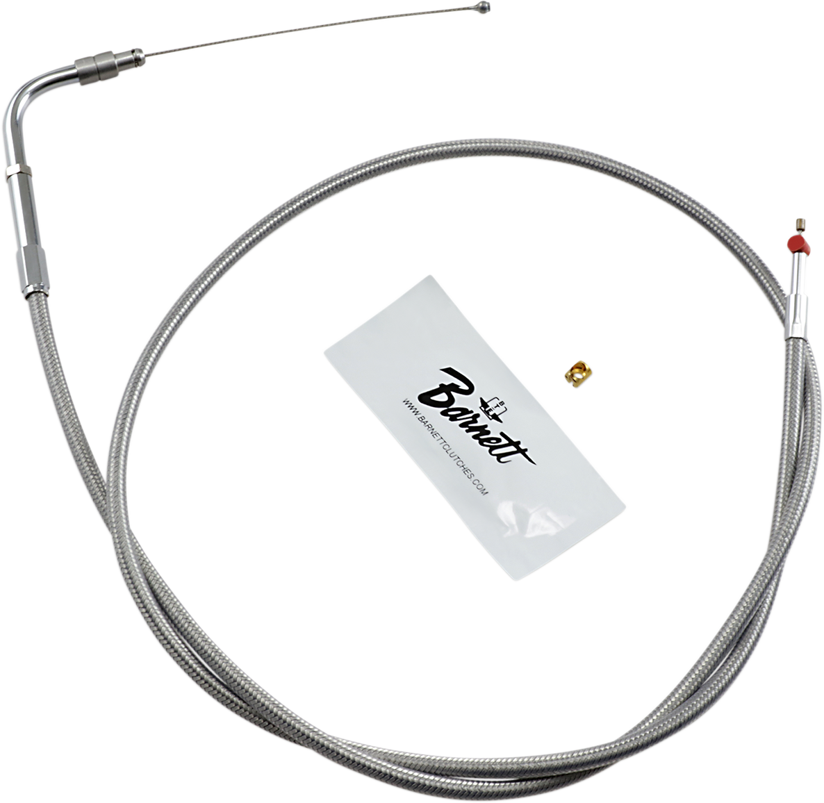 Barnett Stainless Steel Throttle Cable - +3" - '02-'07 FLH