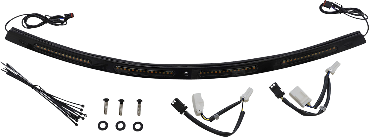 Custom Dynamics Windshield Trim - Sequential Turn Signals - Black