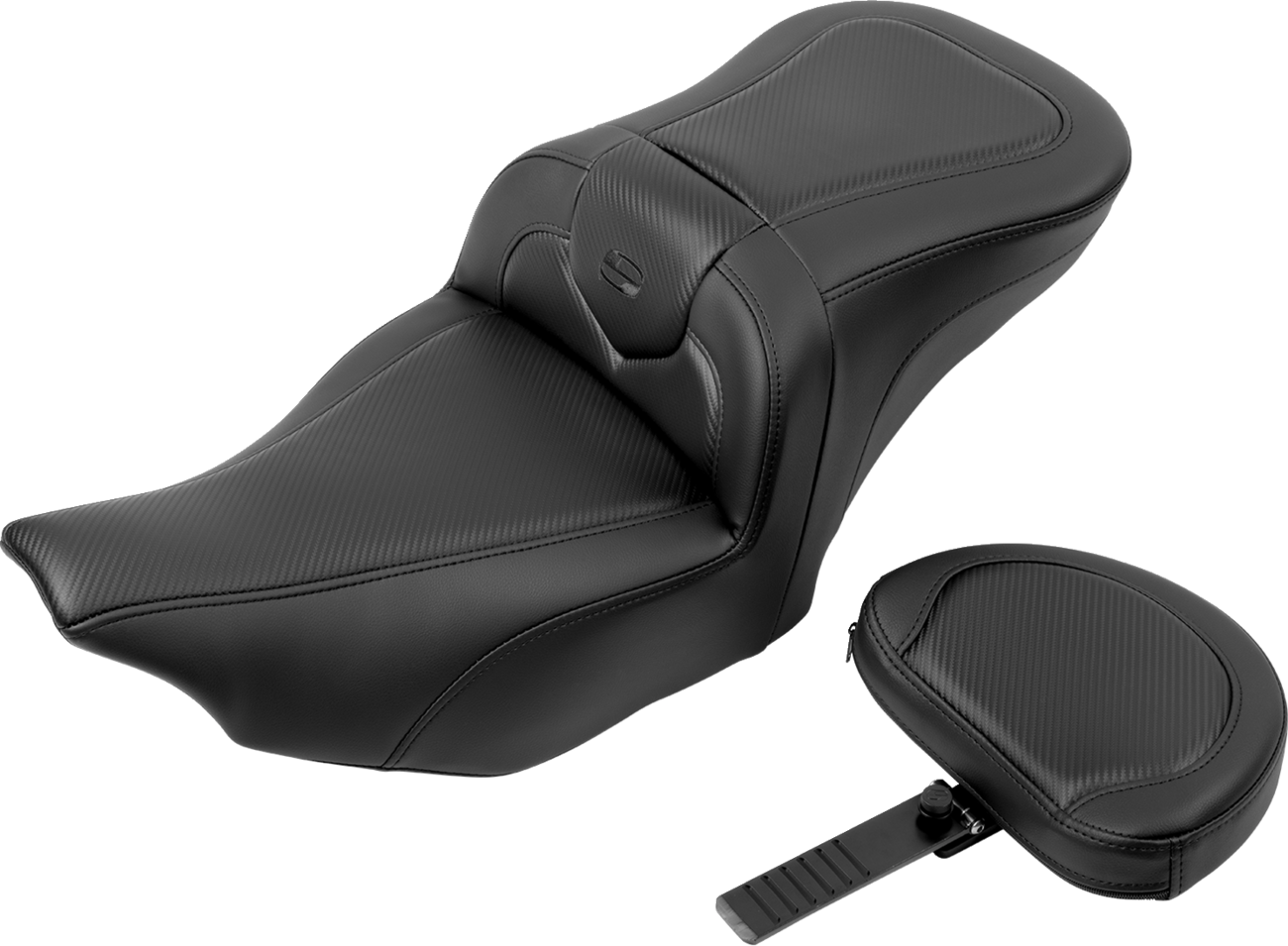 Saddlemen RoadSofa™ Seat - Carbon Fiber - With Backrest - FLTR/FLHX '23-'24