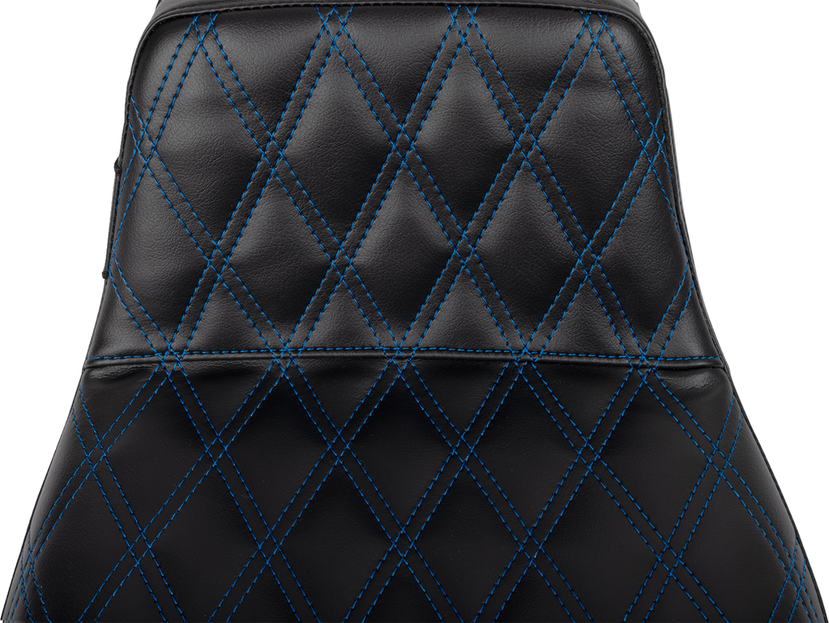 Le Pera Tailwhip Daddy Long Legs Seat - Blue Double Diamond Stitch - FLH/FLT '23-'25