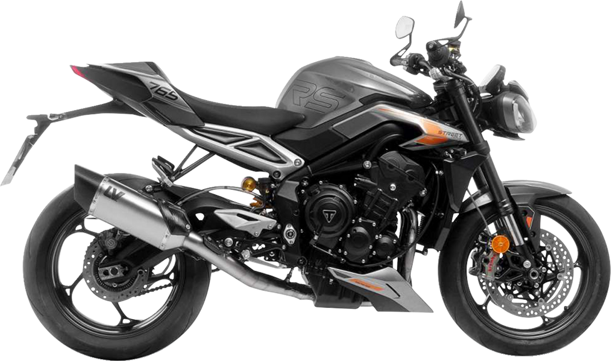 LeoVince LV-14 R Exhaust System - 3-Into-1 - Stainless Steel - Street Triple 765 R/RS