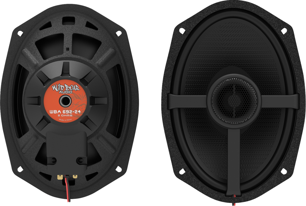 Hogtunes Speakers - Saddlebag Cut-In Lids - 6X9 - 2 Ohm