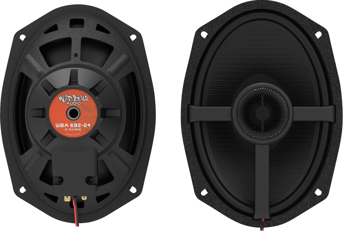 Hogtunes Speakers - Saddlebag Cut-In Lids - 6X9 - 2 Ohm