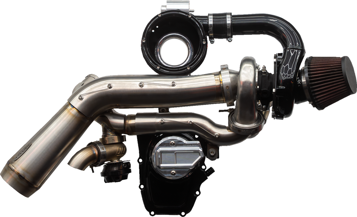 Trask Tornado Turbo Kit - Stage 2 - Stainless With Black Aluminum - Gen 2 M8