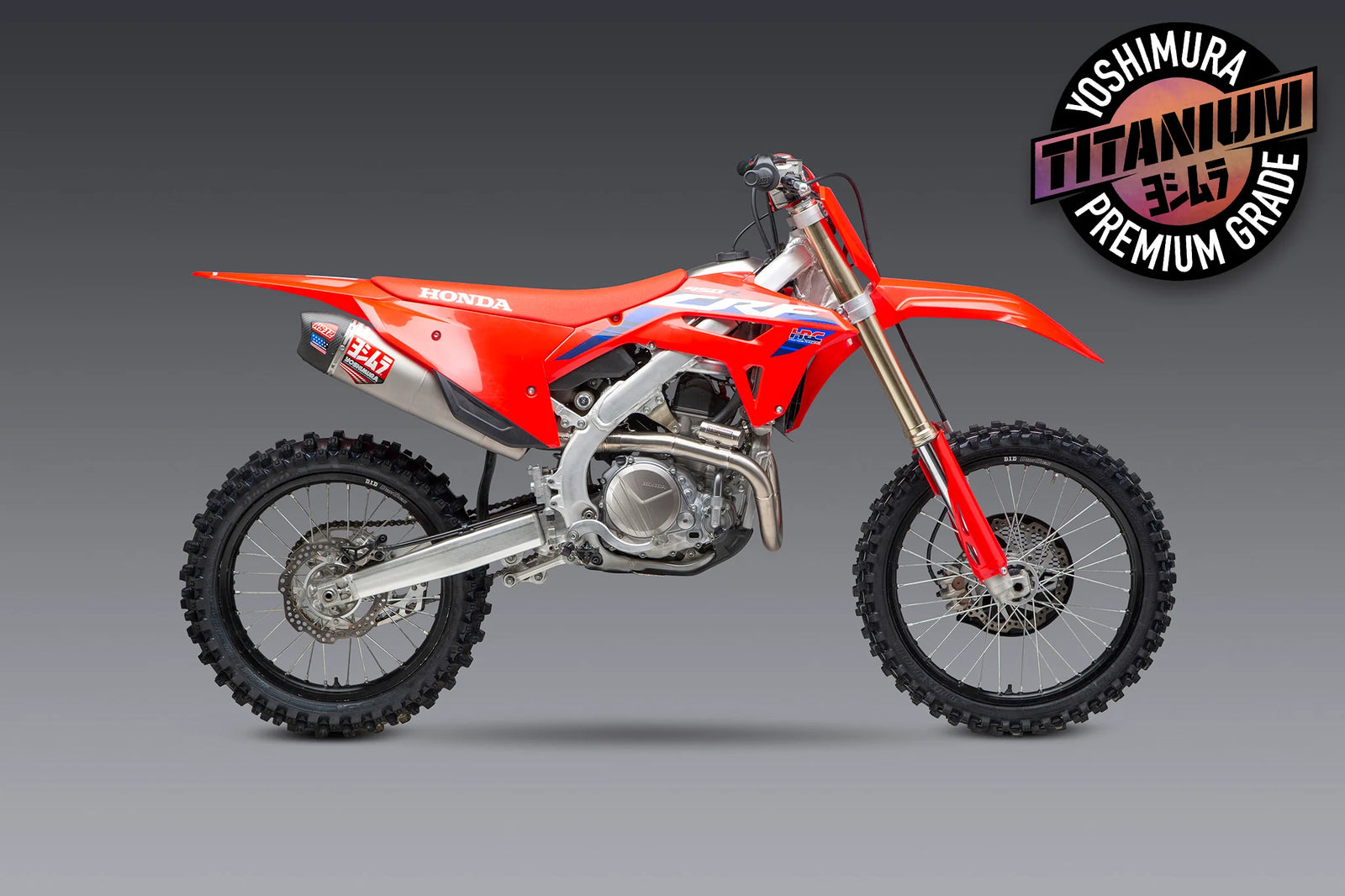 Yoshimura CRF450R/RX 2021-2024 / CRF450R-S 2023-2024 RS-12 Titanium Full Exhaust, W/ Titanium Muffler