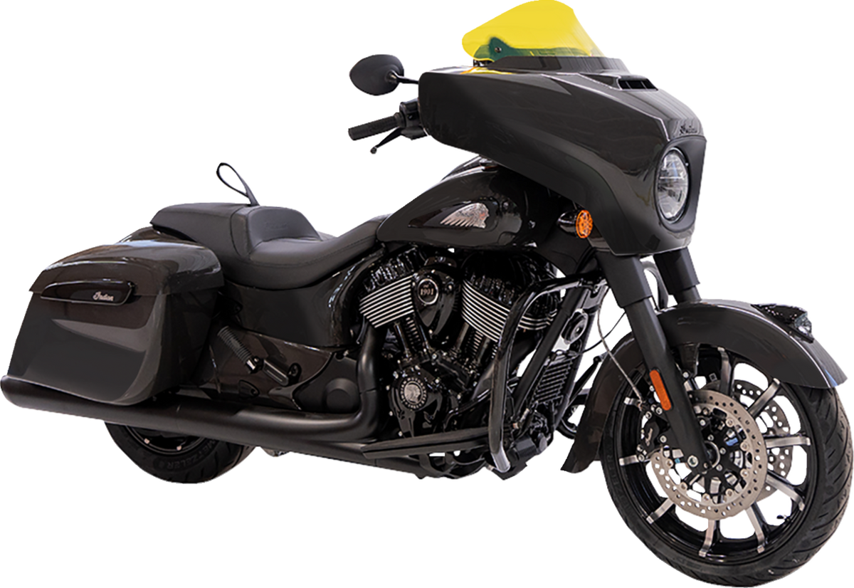 Klock Werks Ice Flare® Windshield - 10" - Yellow Ice - '14-'26 Indian