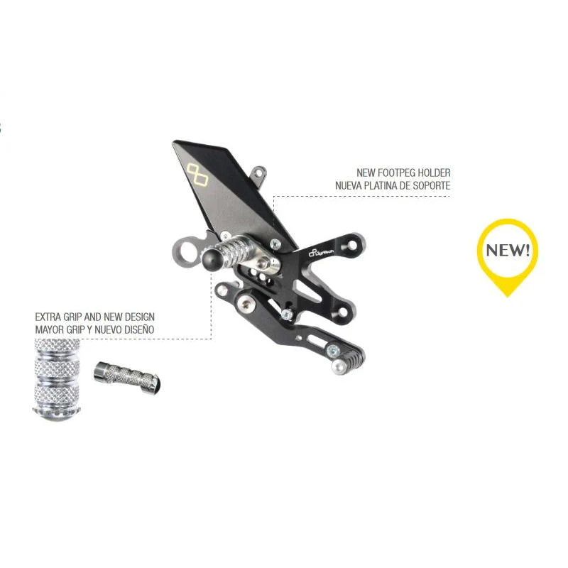 LighTech Track System Adjustable Rear Sets For BMW S1000RR