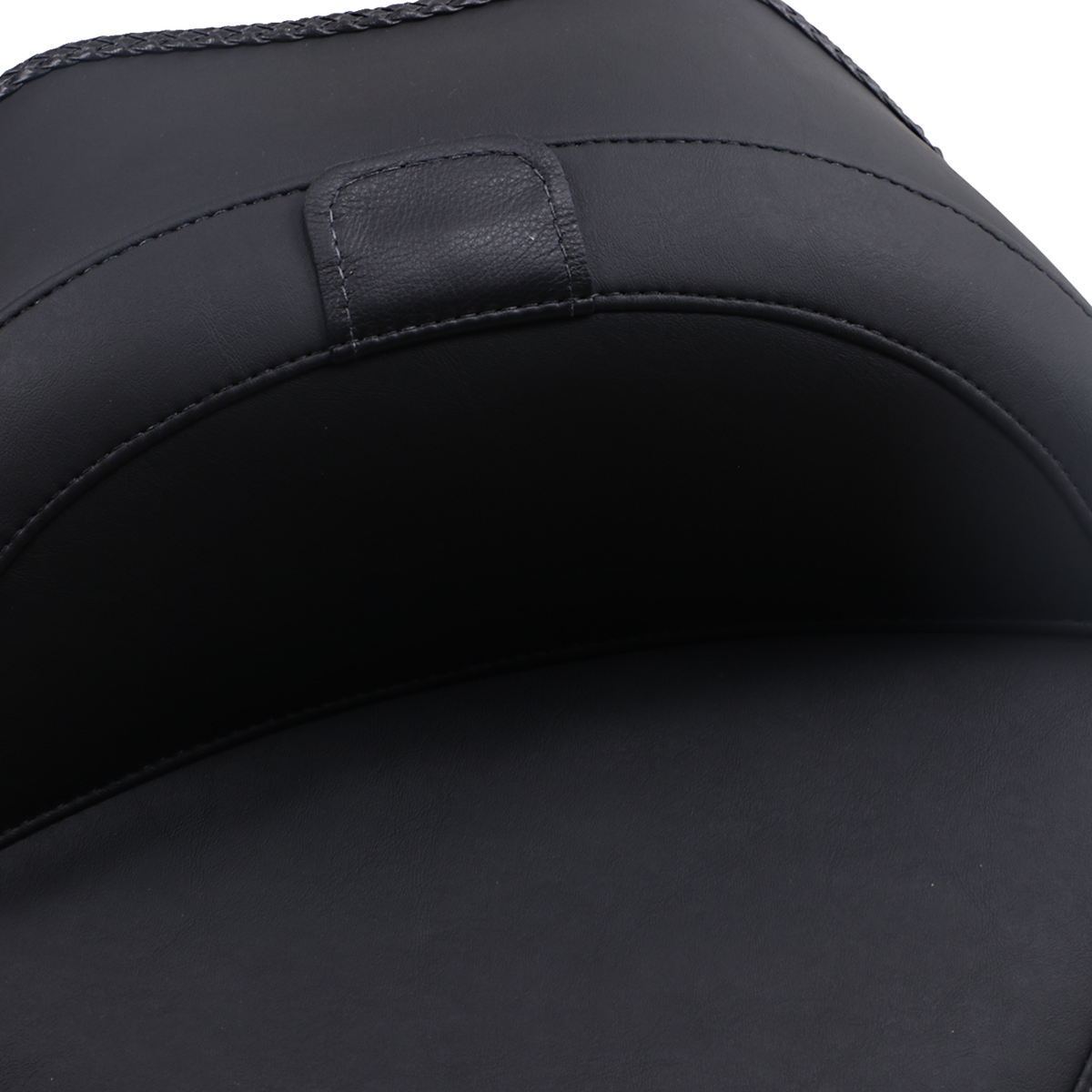 Mustang Wide Solo Seat - With Backrest - Vintage - Black - Smooth - FL/FX '11-'17