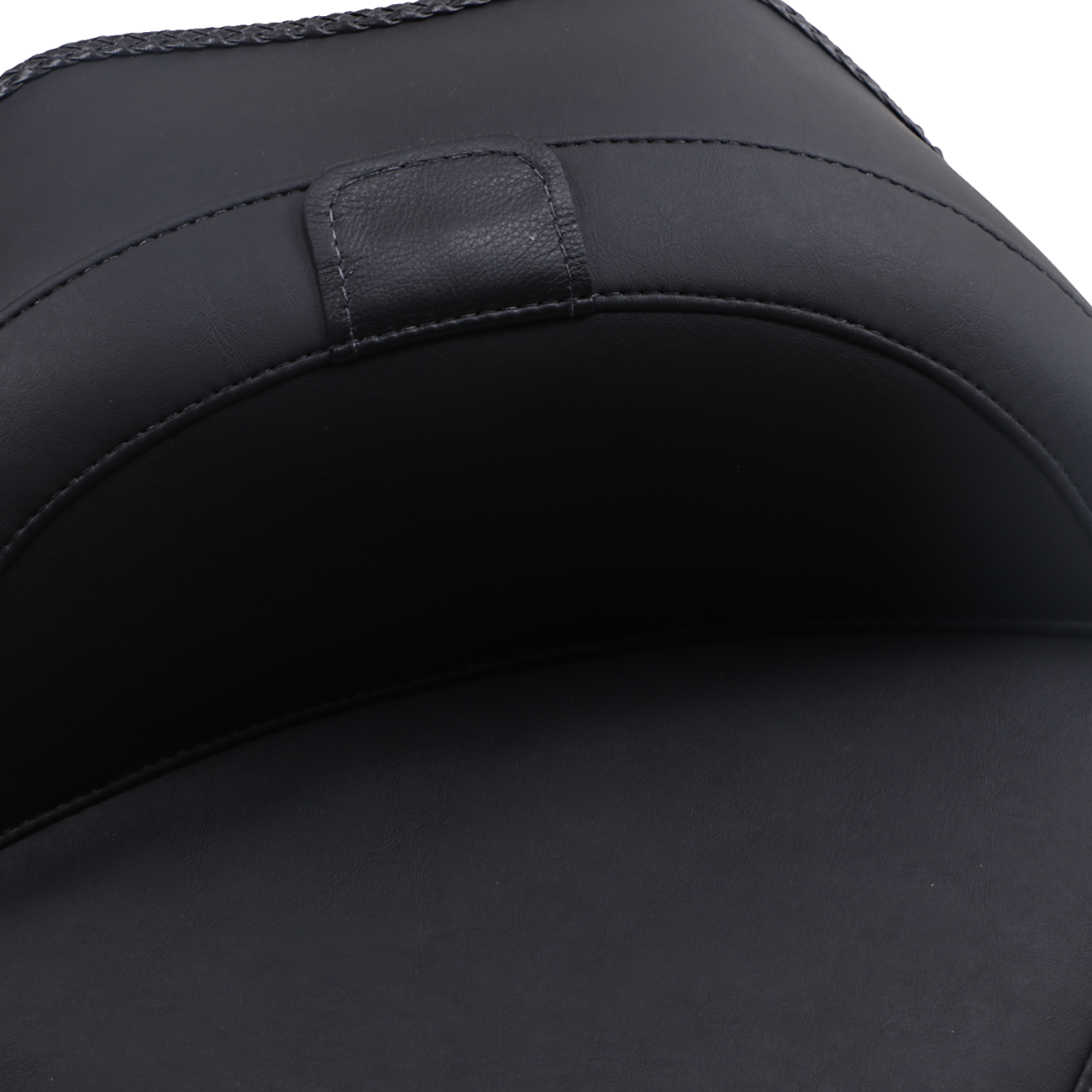 Mustang Wide Solo Seat - With Backrest - Vintage - Black - Smooth - FL/FX '11-'17