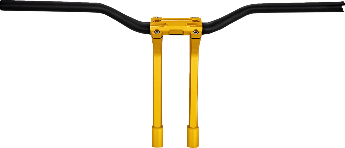 Performance Machine (PM) Phatbar &amp; Riser Kit - Internal Wiring - 11-1/2" - Gold Ops