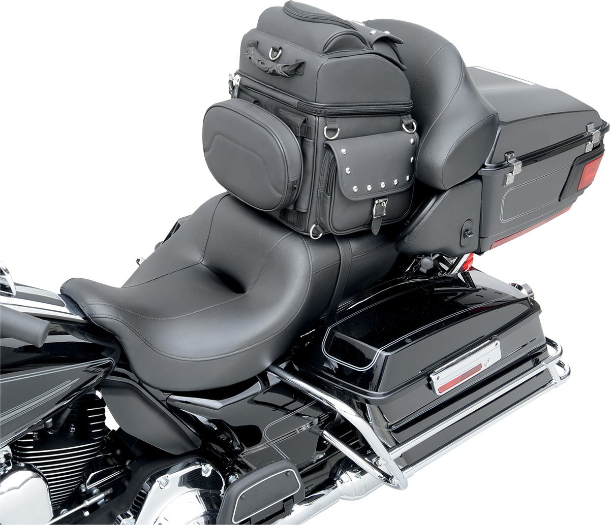 Saddlemen Sissy Bar Bag - Black Studded