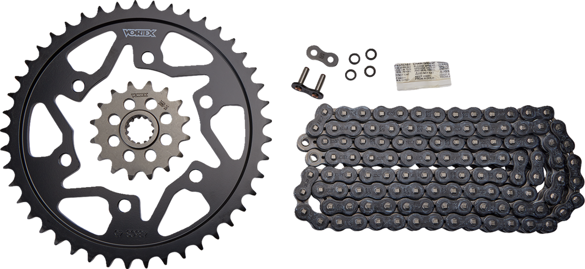 Vortex Chain And Sprocket Kit - WSS - Black - Yamaha YZF-R6