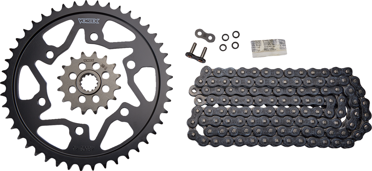 Vortex Chain And Sprocket Kit - WSS - Black - Yamaha YZF-R6