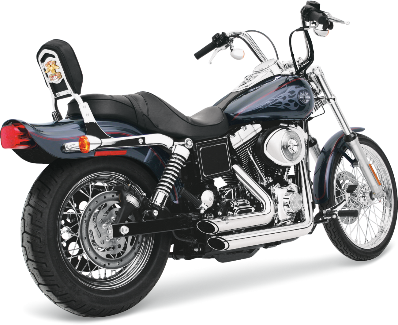 Vance & Hines Shortshots Staggered Exhaust System - Chrome - Dyna
