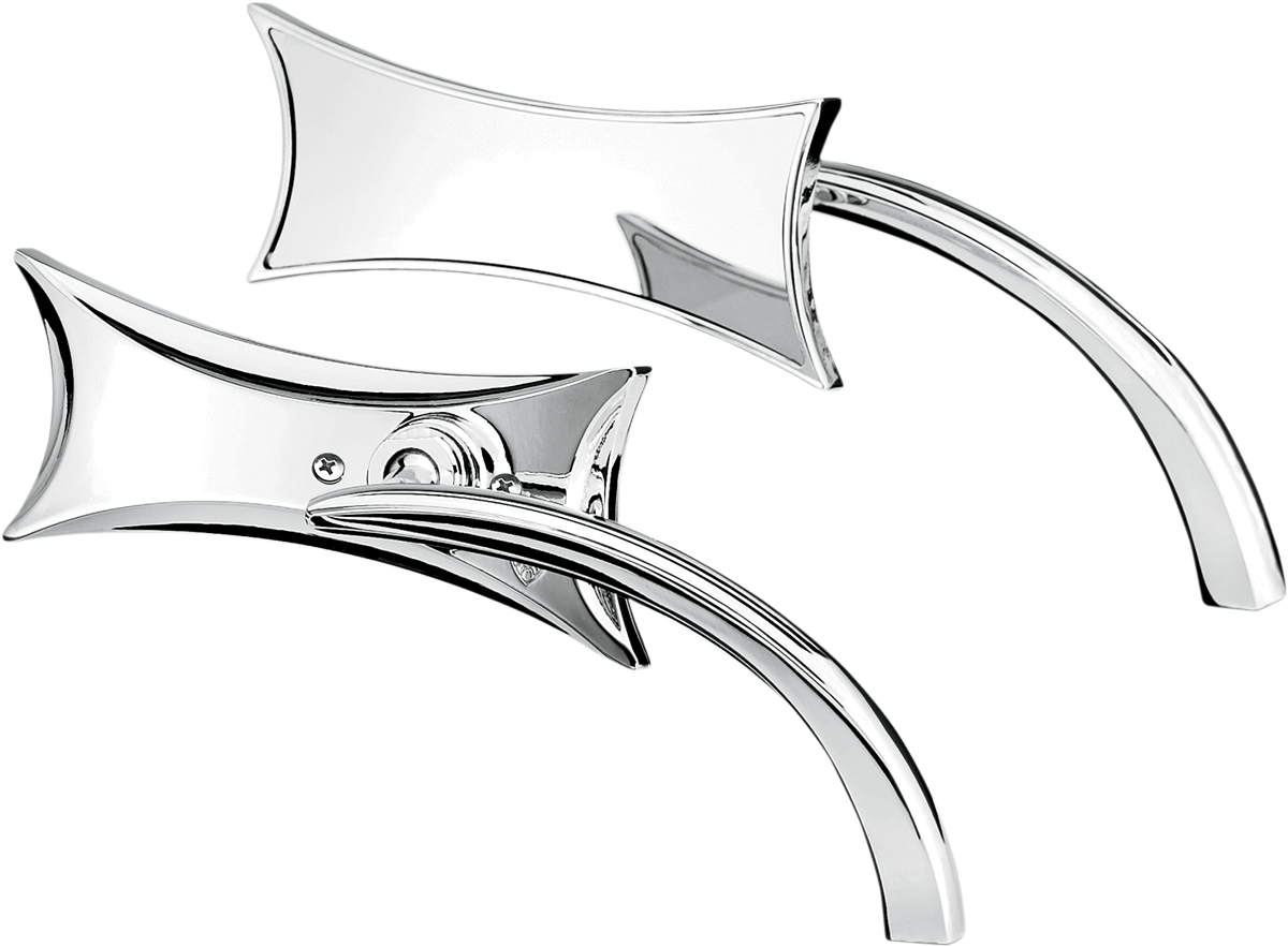 Arlen NESS Mirror - Micro - Four-Point - Side View - Rectangle - Chrome - Left