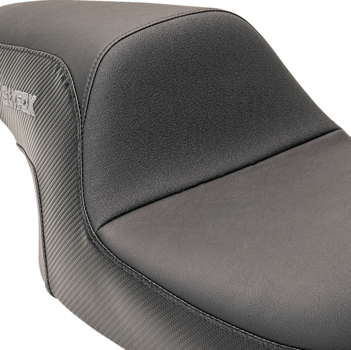 Slyfox Drifter Seat - Gray Logo - Smooth Vinyl - Carbon Fiber - FL '97-'07
