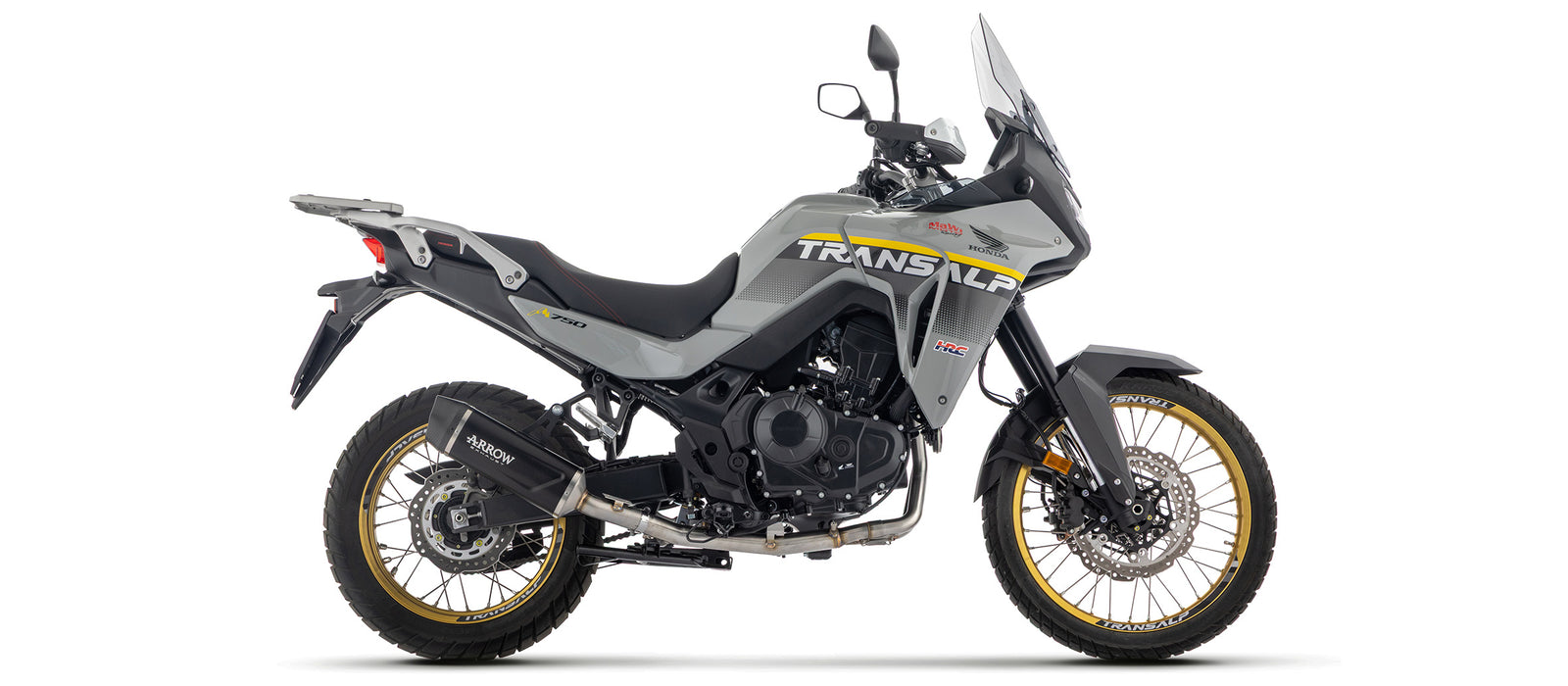 Arrow 72641AKN Indy Race Aluminium Dark Slip On With Carbon End Cap