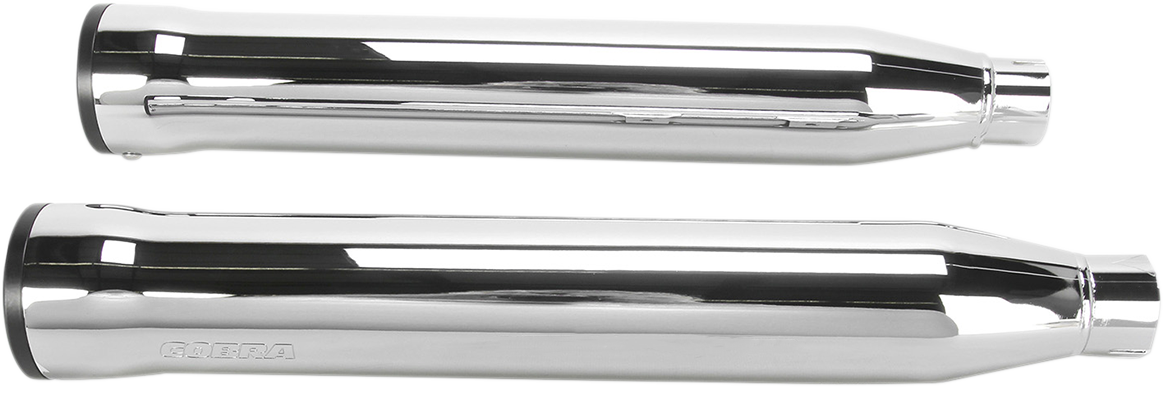 Cobra Slip-On Mufflers With Race Pro Tips - 3" - Chrome - '07-'17 FLSTN/FLSTSB/FLSS/FLSTFBS