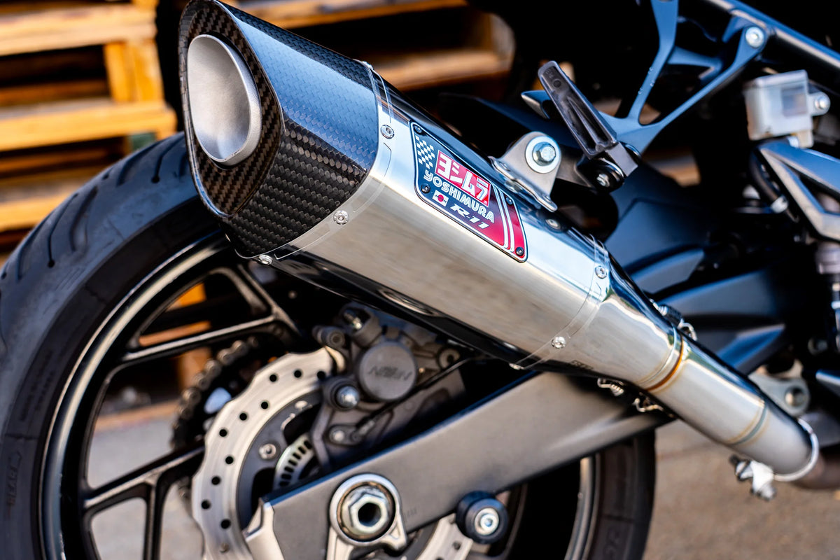 Yoshimura GSR750 2011-16 / GSX-S750 17-23 R-11 Stainless Slip-On Exhaust, W/ Stainless Muffler