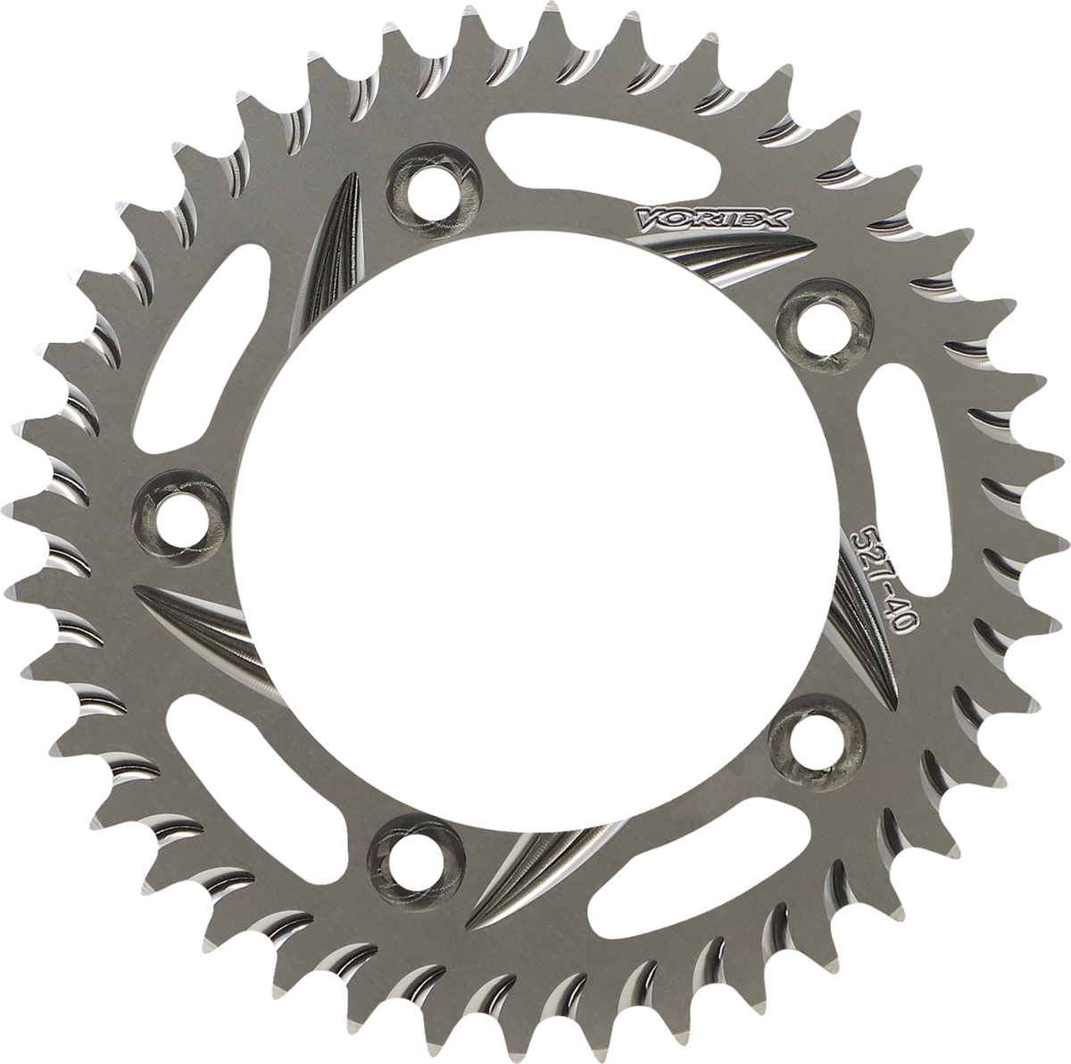 Vortex Rear Sprocket - Aluminum - 40 Tooth - Silver - Suzuki/Triumph