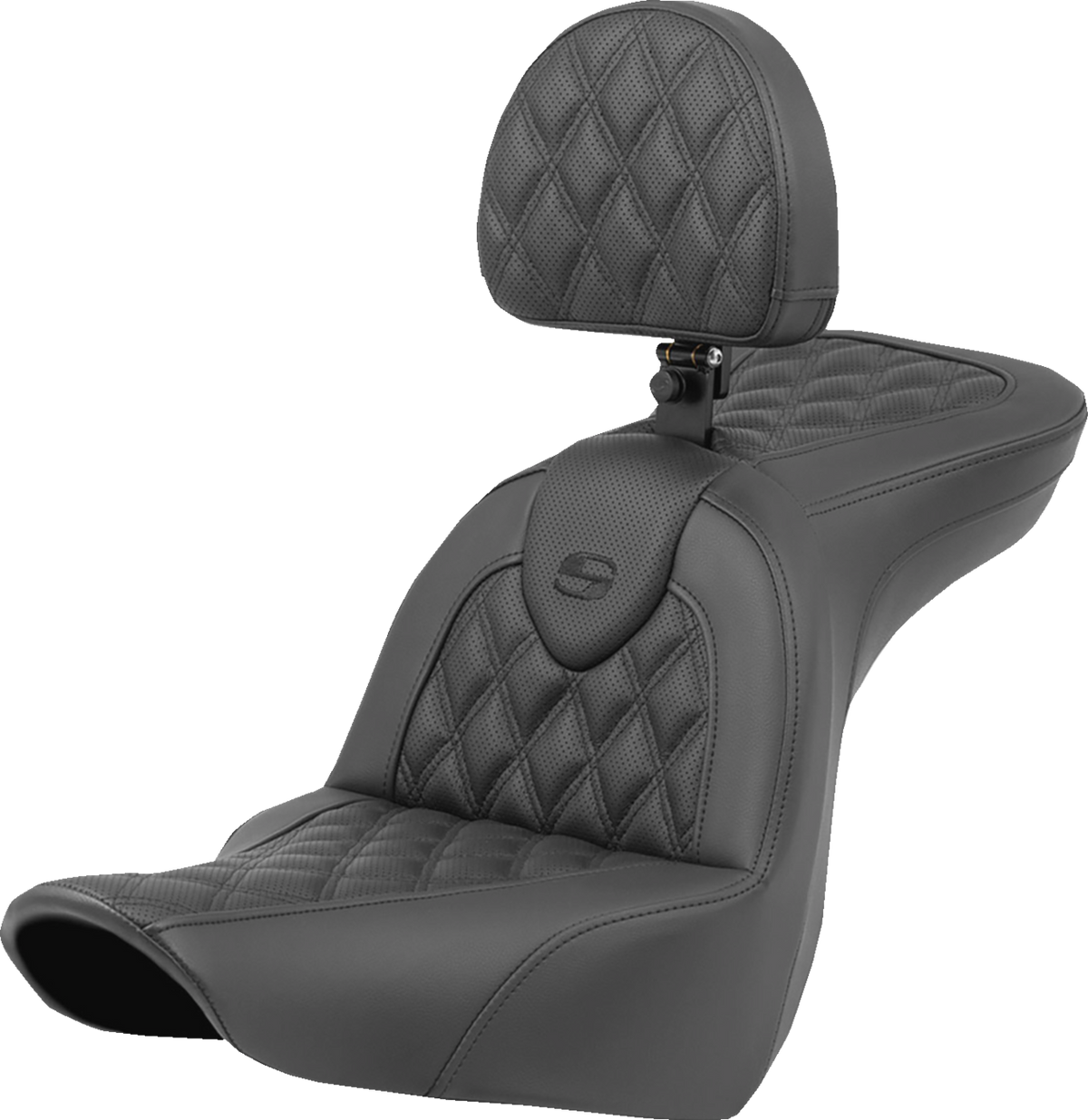 Saddlemen Roadsofa™ Seat - Lattice Stitch - With Backrest - FXLR/FLSB '18-'23