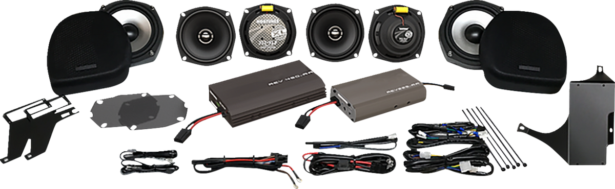 Hogtunes 425 W Dual Amp/ 6 XL Speaker Kit - Harley Davidson