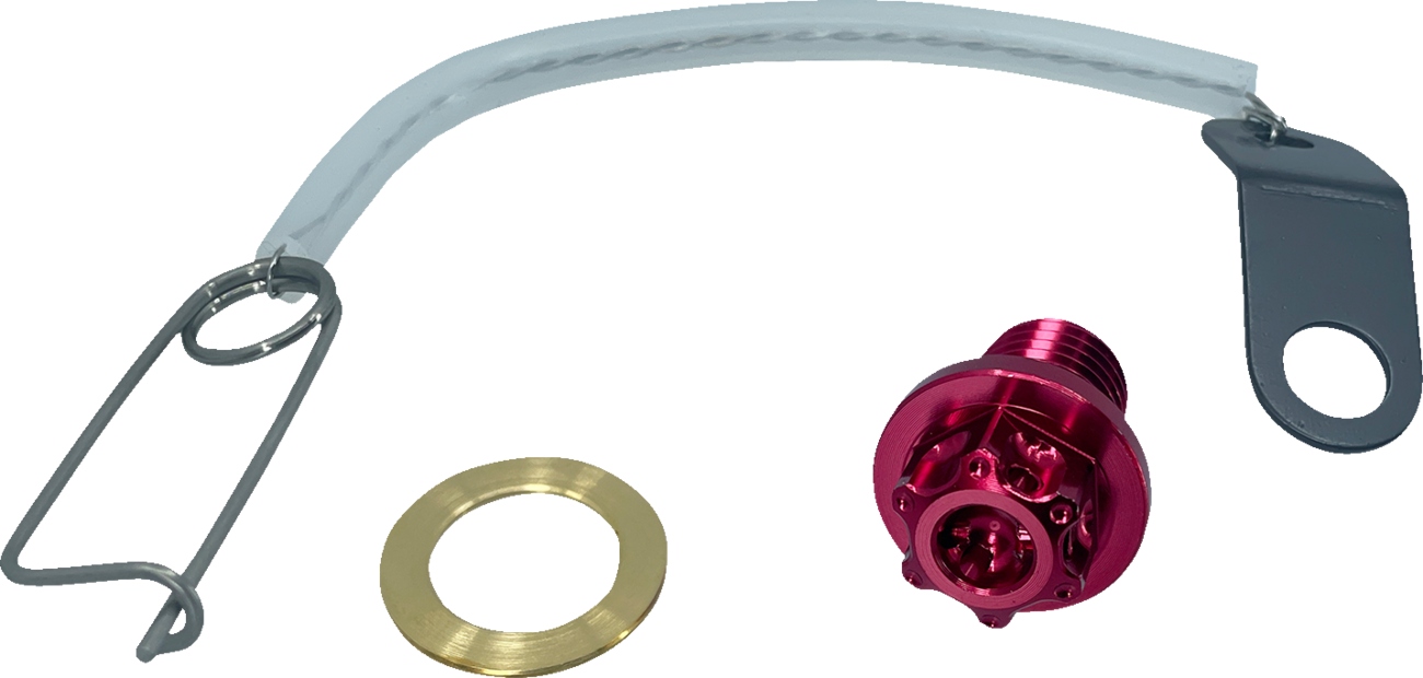 PSR Magnetic Drain Plug - M12 X 1.50 X 15 MM - Red - Honda | Kawasaki | KTM | Yamaha