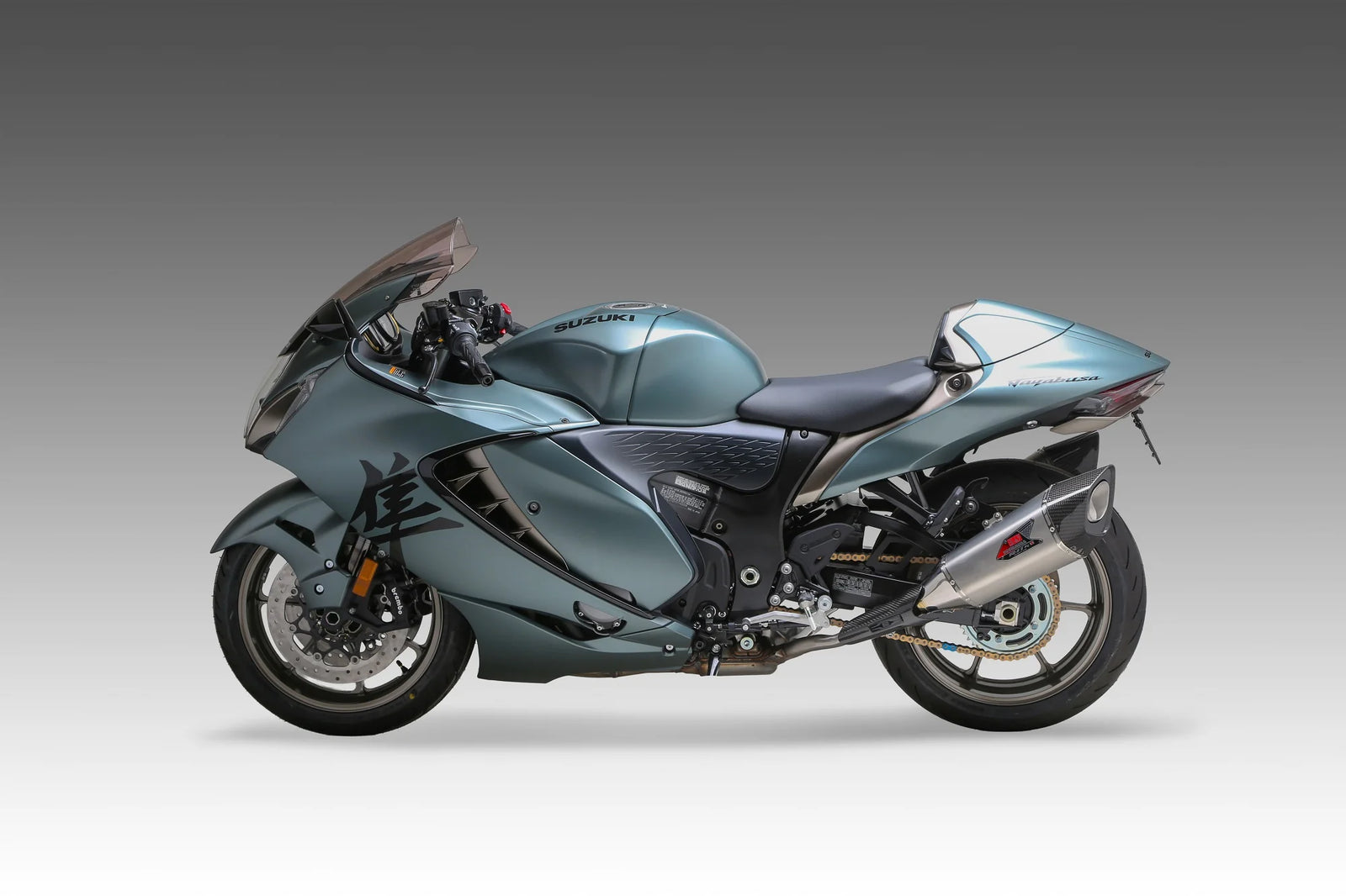 Yoshimura HAYABUSA 2021-26 Race R-11sq-R Dual Stainless Slip-On Exhaust, W/ Stainless Mufflers