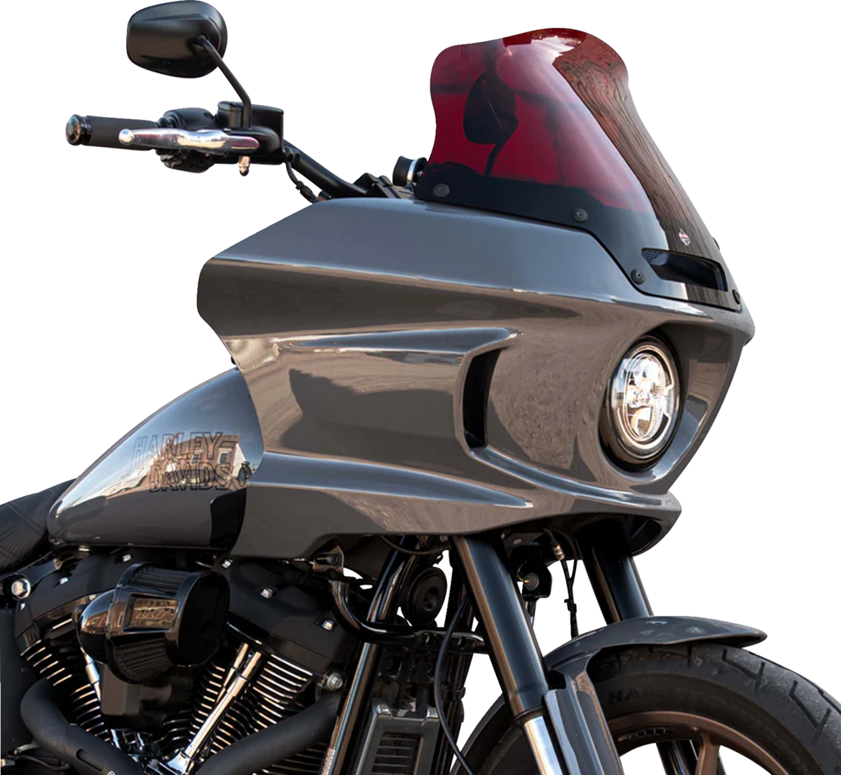 Klock Werks Kolor Flare® Windshield - 8" - Red - '22-'25 FXLRST
