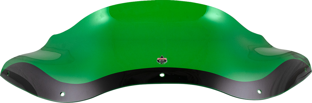 Klock Werks Kolor Flare® Windshield - 8" - Green - '98-'13 FLTR