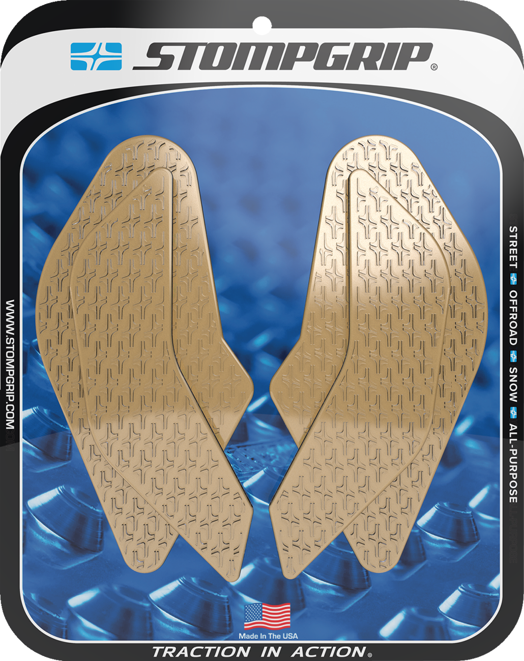 StompGrip Tank Grips - Icon - Clear - Suzuki - GS '24-'25