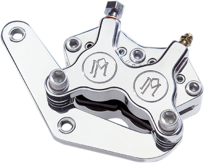 Performance Machine (PM) Single Disc Caliper - Front - Polished 87-99