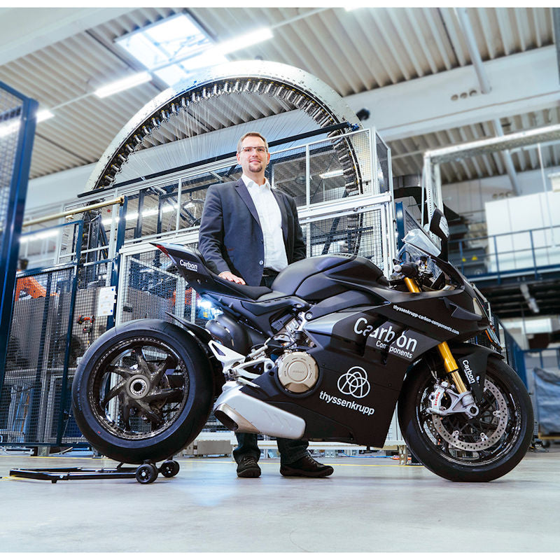 Thyssenkrupp Braided Carbon Fiber Wheel Set for Panigale V2