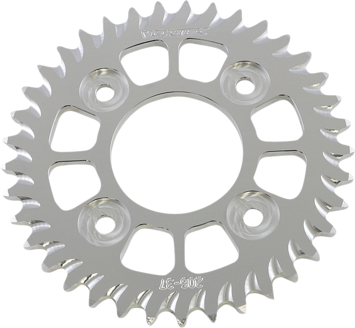 Vortex Aluminum Sprocket - Silver - Rear - 37 Tooth