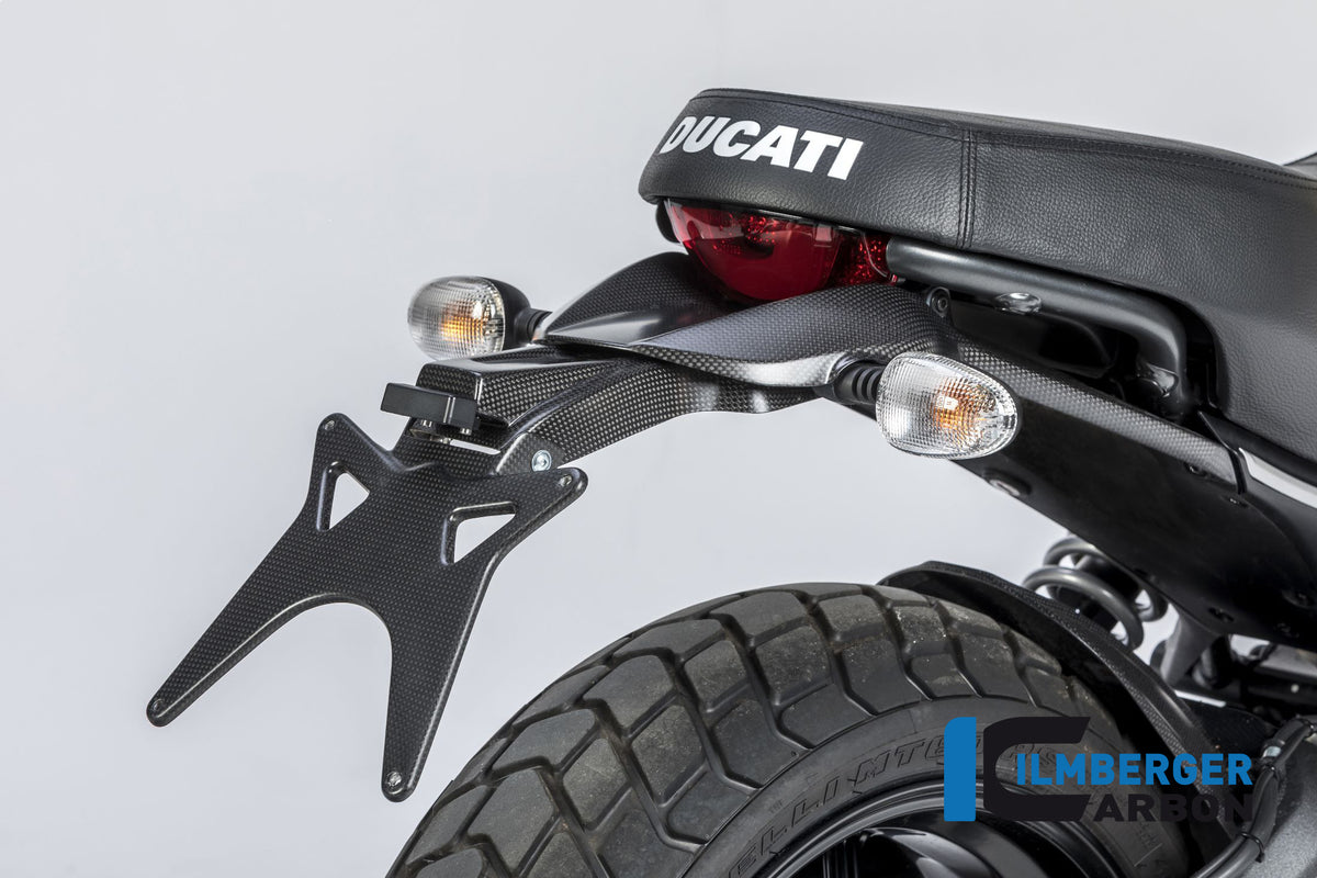 Ilmberger Carbon Upper License Plate Holder Ducati Scrambler 2016 - Matte