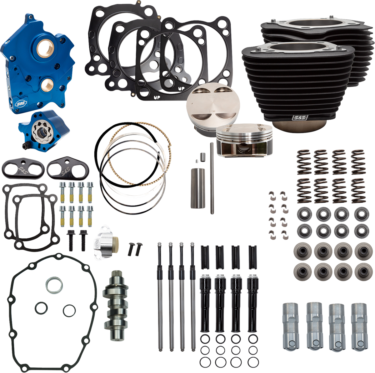 S&amp;S Cycle Power Pack - 4.375" Stroke - Oil Cooled - Black Granite W/Highlights - M8