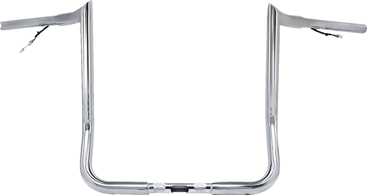 Paul Yaffe Bagger Nation Pre-Wired Handlebar - Monkey Bar - 12" - Chrome