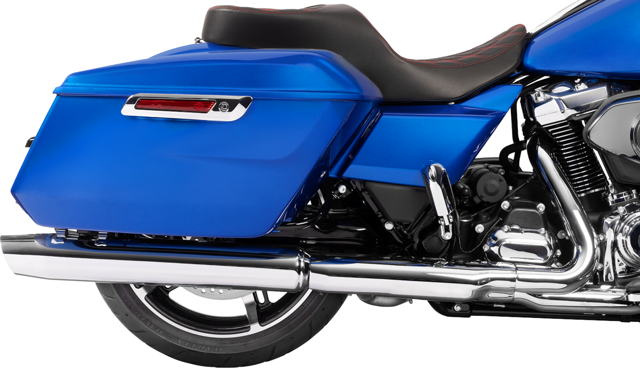 Drag Specialties Seats Forward Position Freedom Seat - Vinyl - Red Double Diamond Stitch - FLH/FLT '23-'25