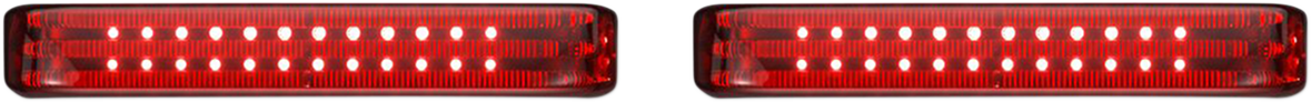 Custom Dynamics Saddlebag Lights - SS8 - Chrome/Red