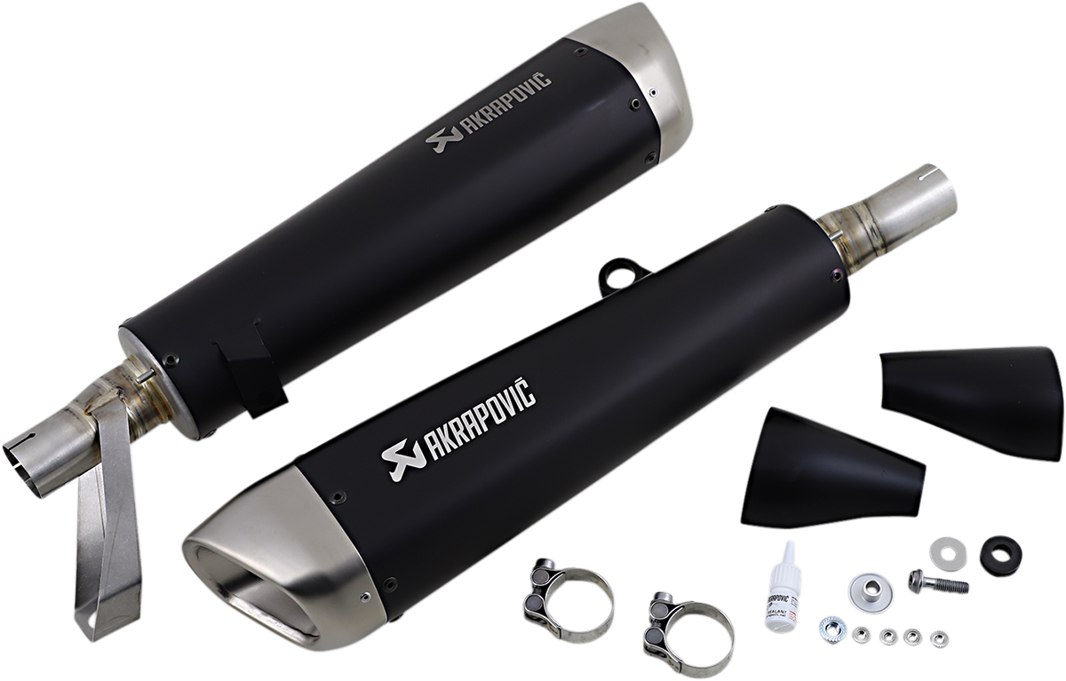 Akrapovic Street Twin Mufflers - Titanium