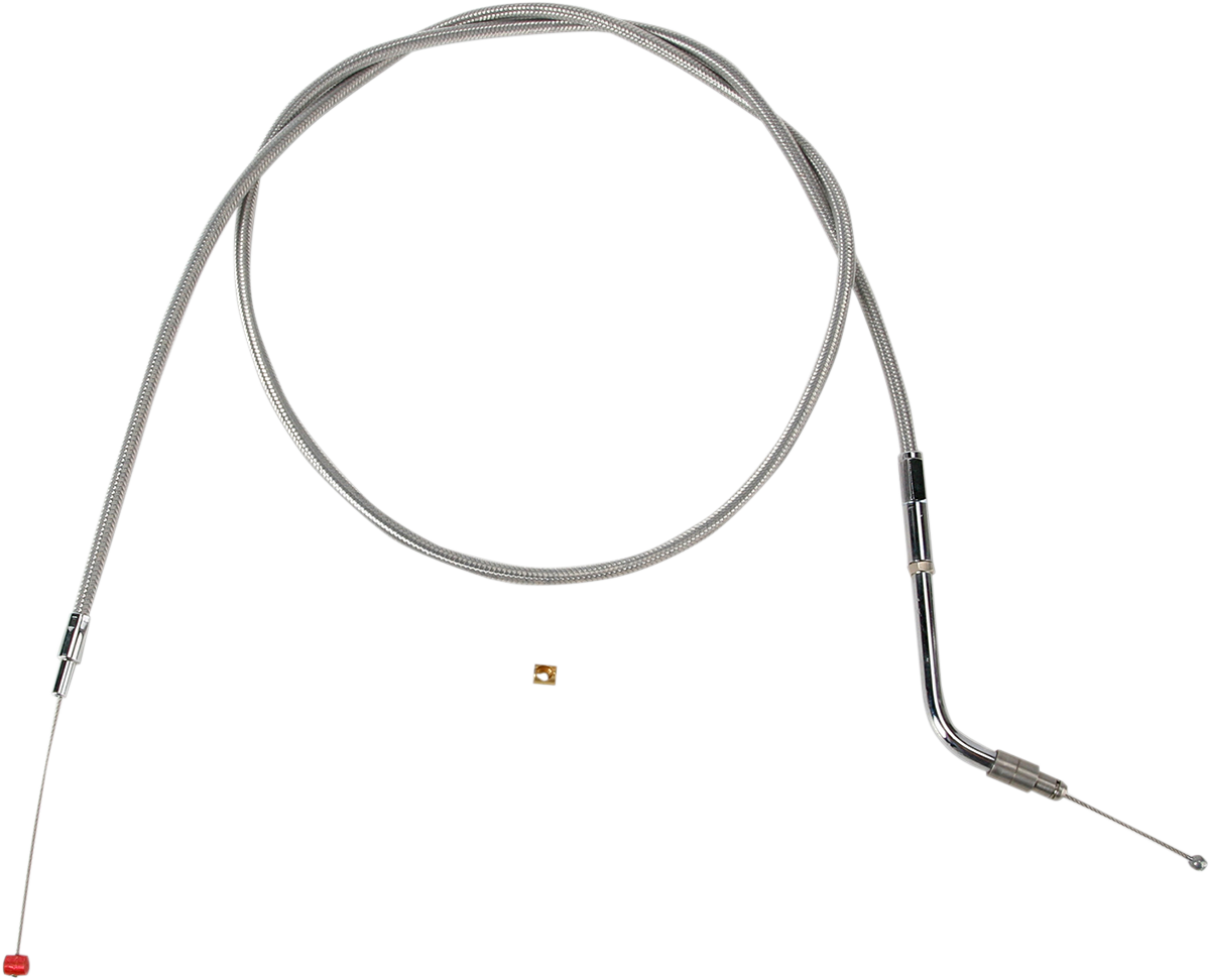 Barnett Stainless Steel Throttle Cable - +6" - '02-'07 Touring