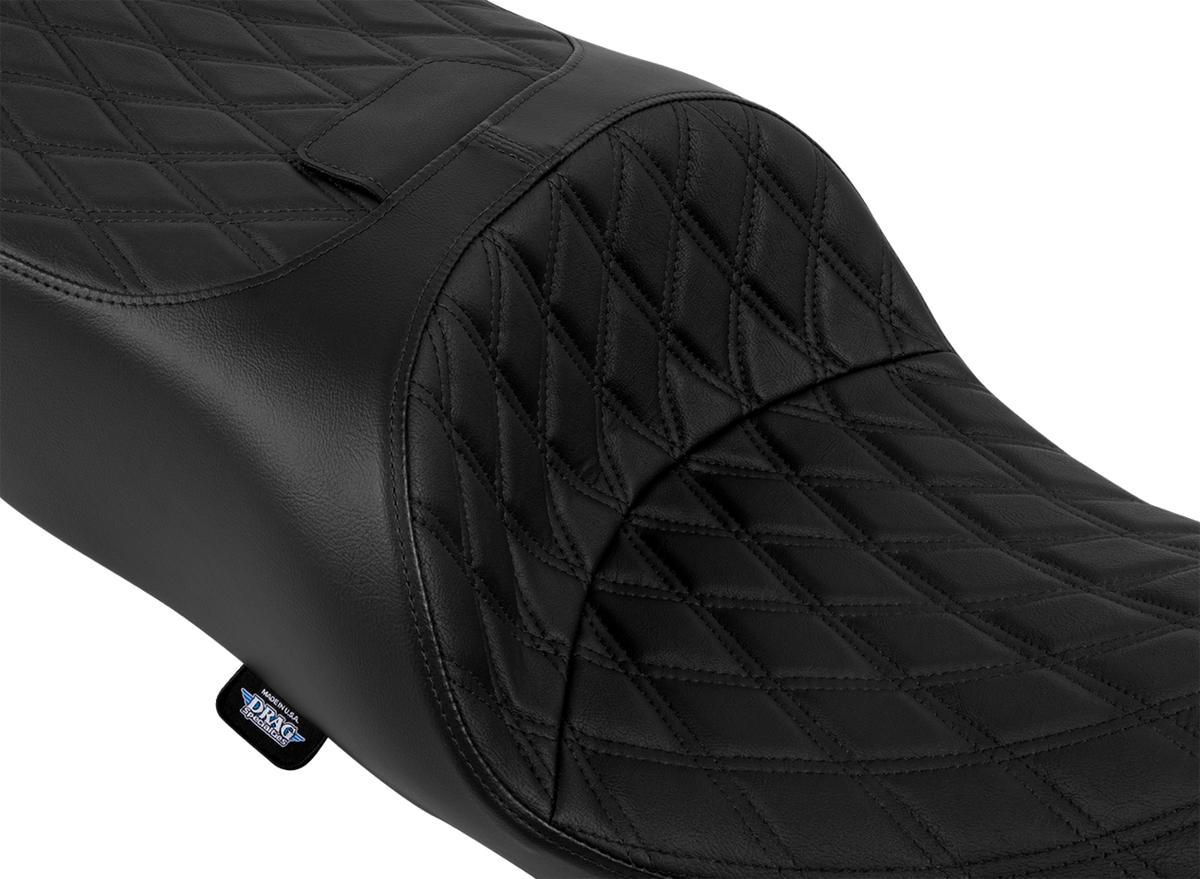 Drag Specialties Seats Freedom Seat - Vinyl - Double Diamond Black Stitch - FLRT/FLTRT '15-'25