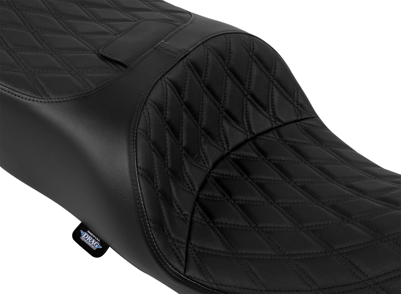 Drag Specialties Seats Freedom Seat - Vinyl - Double Diamond Black Stitch - FLRT/FLTRT '15-'25